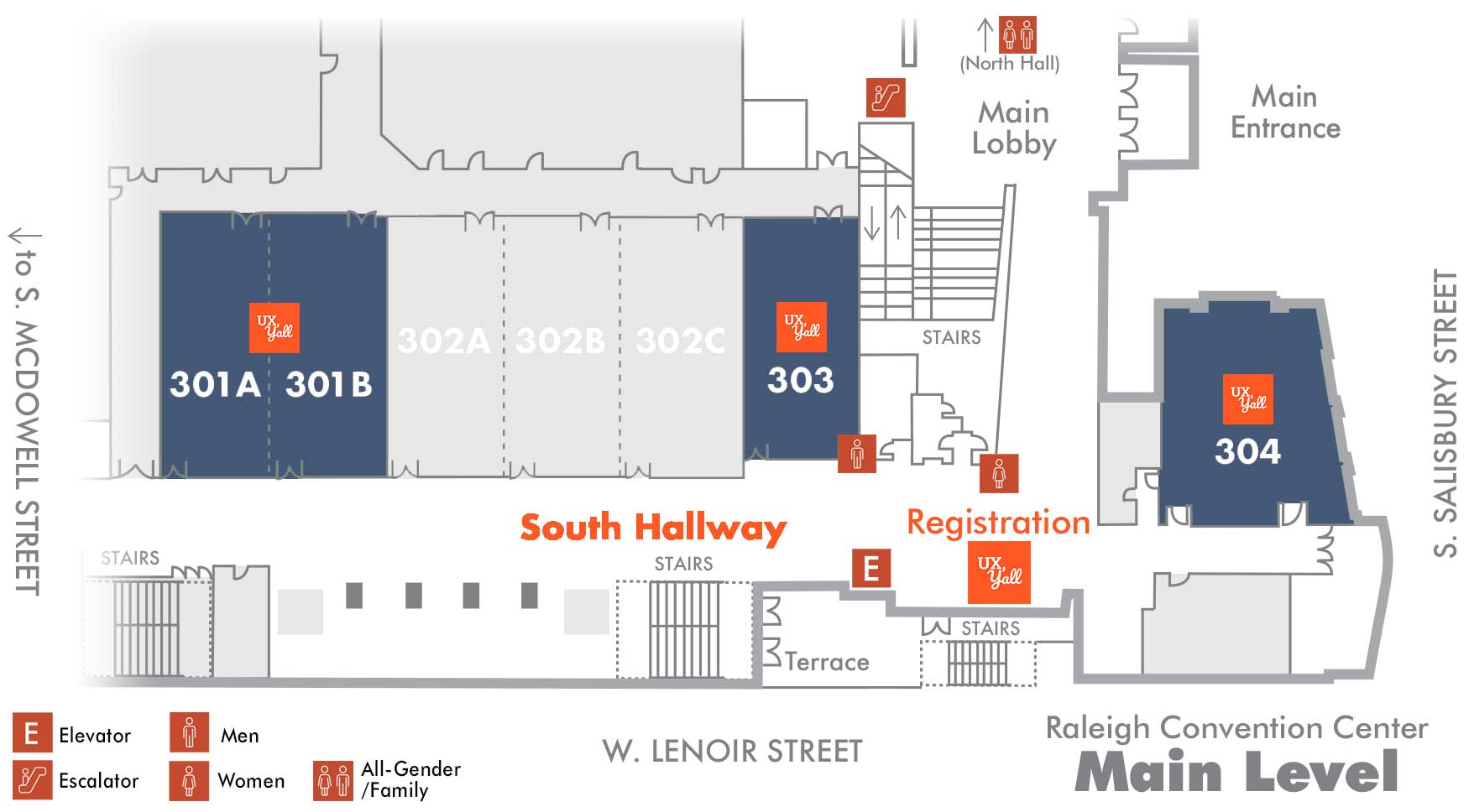 Raleigh Convention Center Room Map